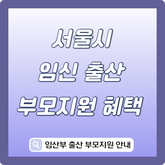 서울시 임신 출산 부모지원 안내