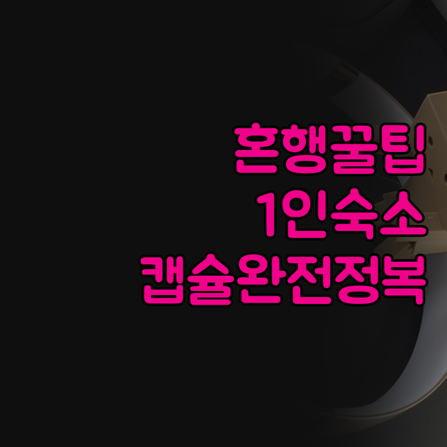 홍콩 당일치기 1인 여행 캡슐 호텔 ..