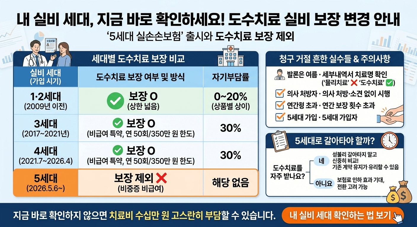 2026 도수치료 실비 7월 변경 총정리
