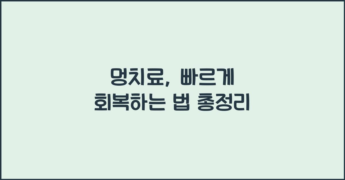 멍치료