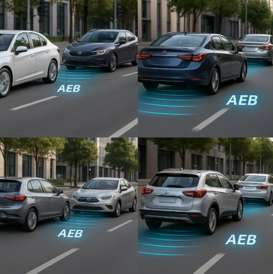자동제동 시스템(AEB) 작동 사진