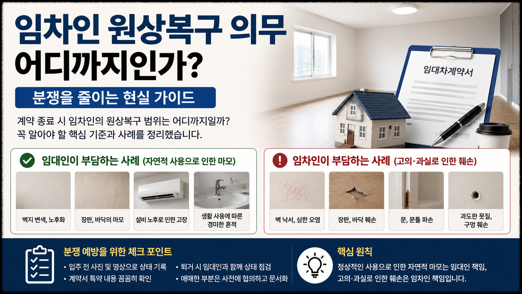 임차인 원상복구 의무 어디까지인가? 분쟁을 줄이는 현실 가이드