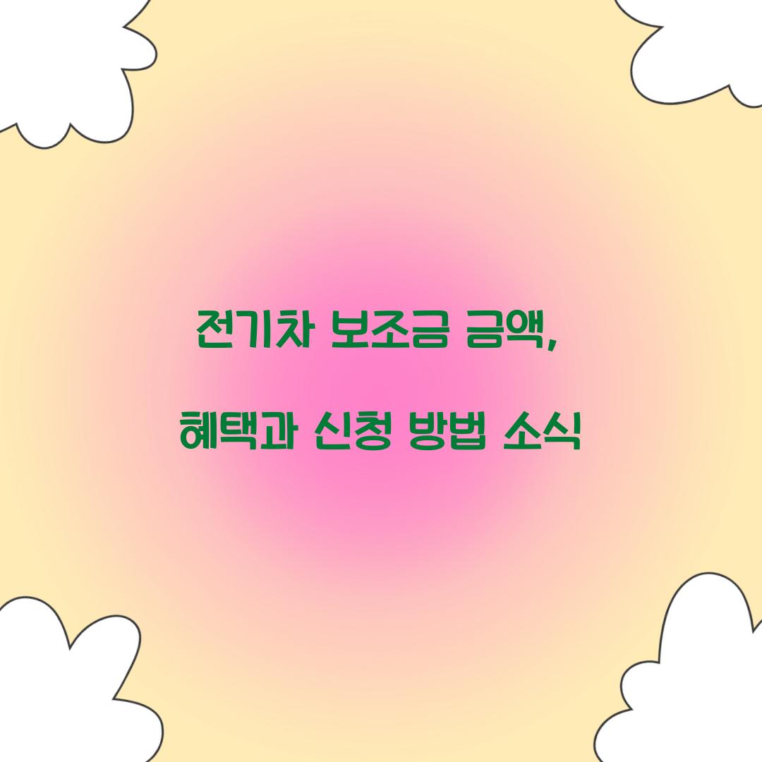 전기차 보조금 금액