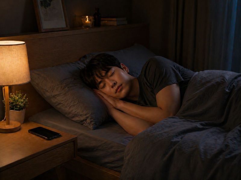 잠들기 좋은 환경의 침실 모습