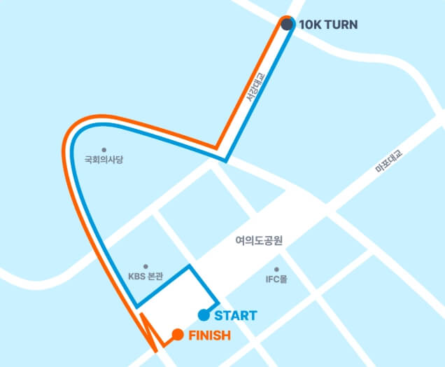 무한도전 20주년 마라톤 대회 코스 안내 지도