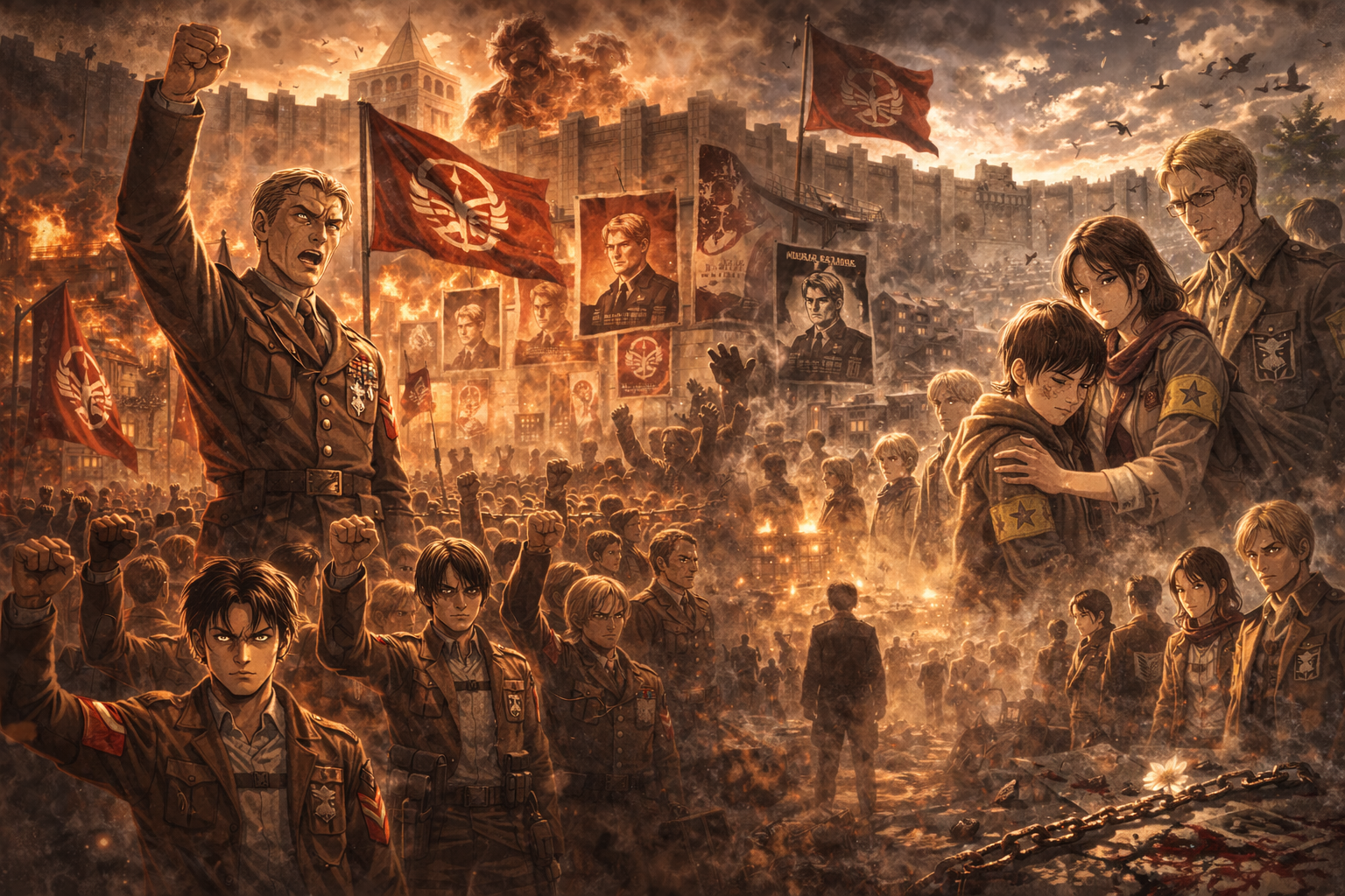 진격의 거인과 전체주의의 유사성