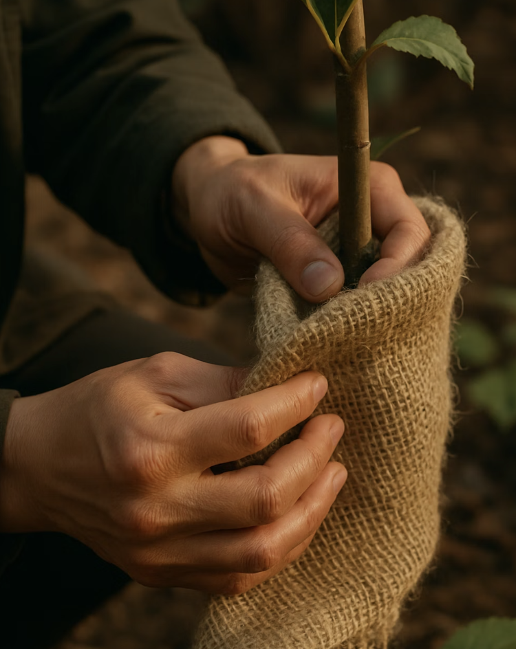어린 줄기를 위한 바람막이 옷