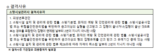 2025년 소방시설관리사 시험일정 과목 응시자격