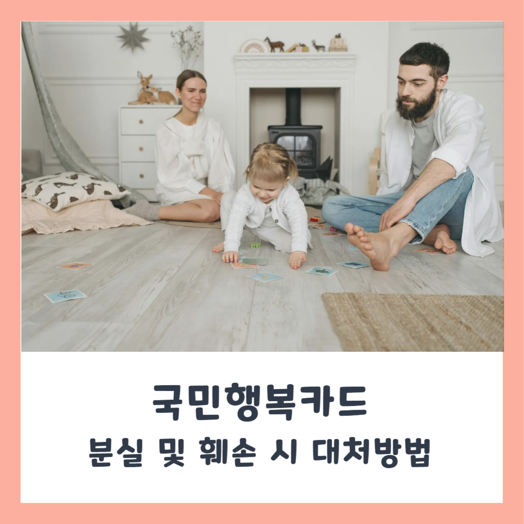 국민행복카드 분실 및 훼손 시 대처 방법