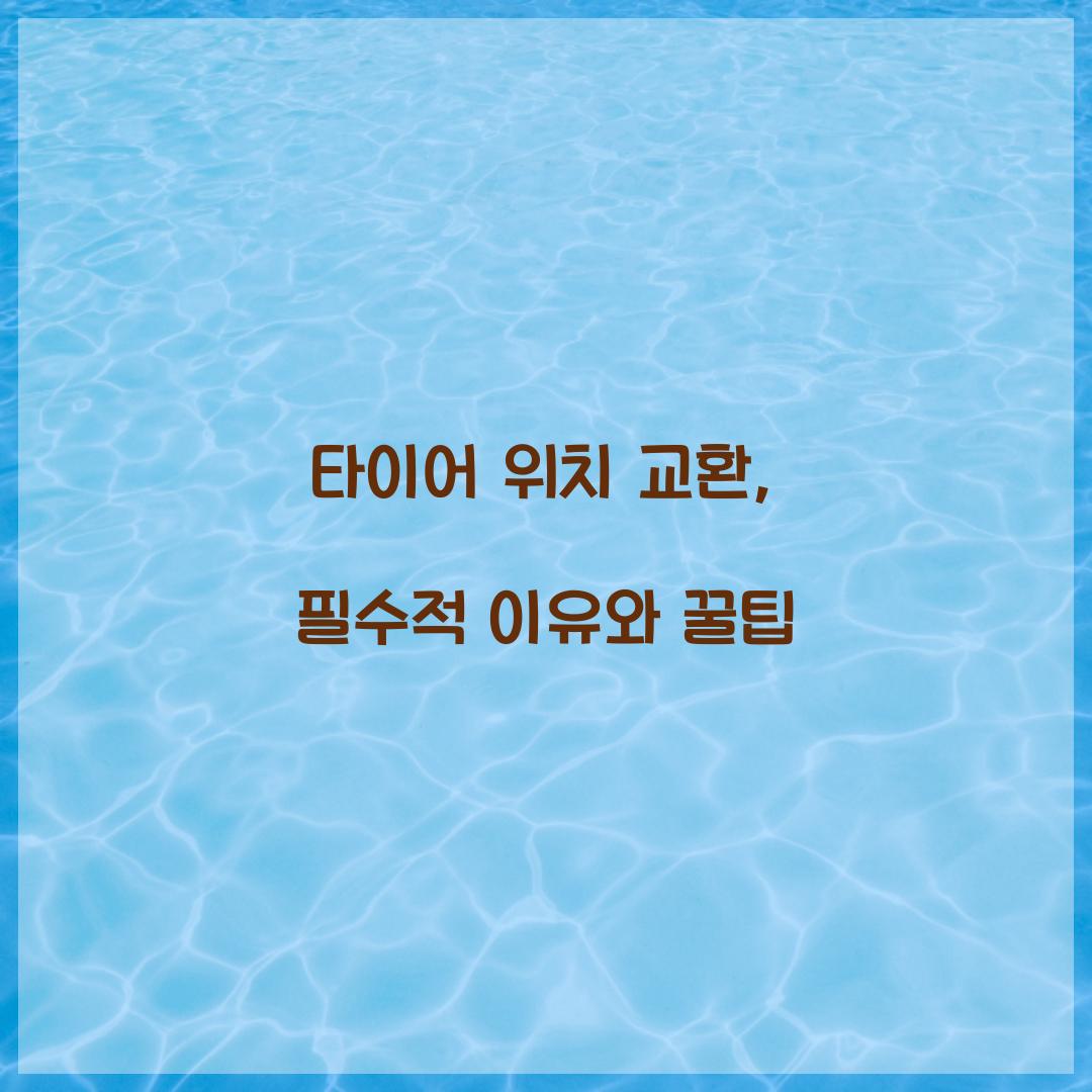 타이어 위치 교환