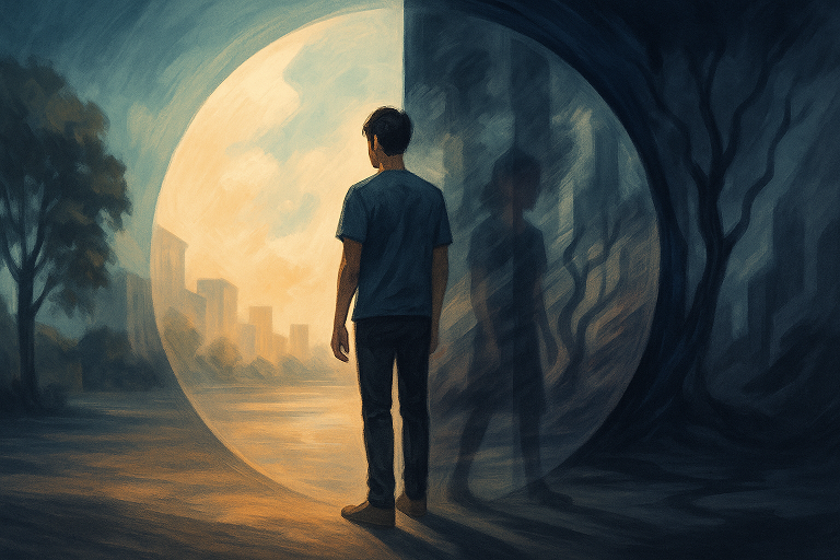 두 개의 세계를 동시에 사는 착각 이중 현실 감각 장애 (현실혼동,이인증,자아분열)