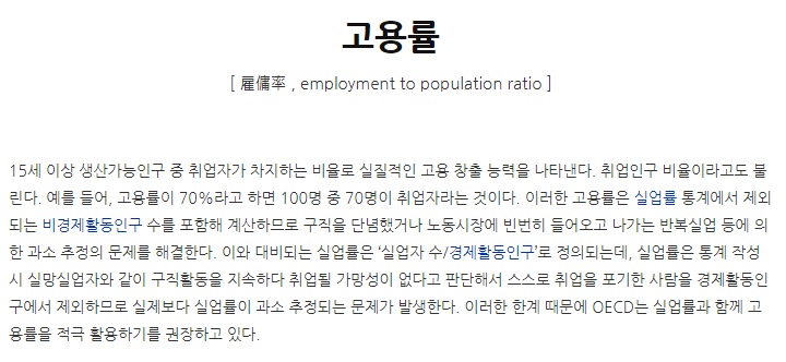 고용률실업률차이