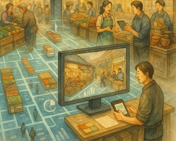 전통시장 디지털 트윈 구축 시범사업 관련 이미지