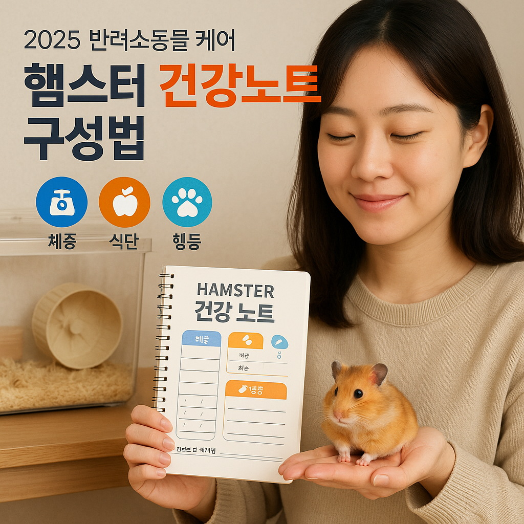 [2025 반려소동물 케어] 햄스터 건강노트 구성법 ｜ 체중·식단·행동 기록 노하우
