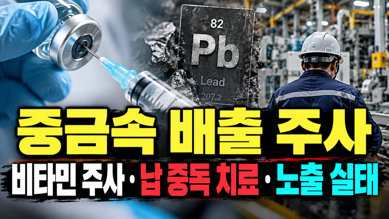 중금속 배출 주사|비타민 주사 차이·납 중독 치료·노출 실태