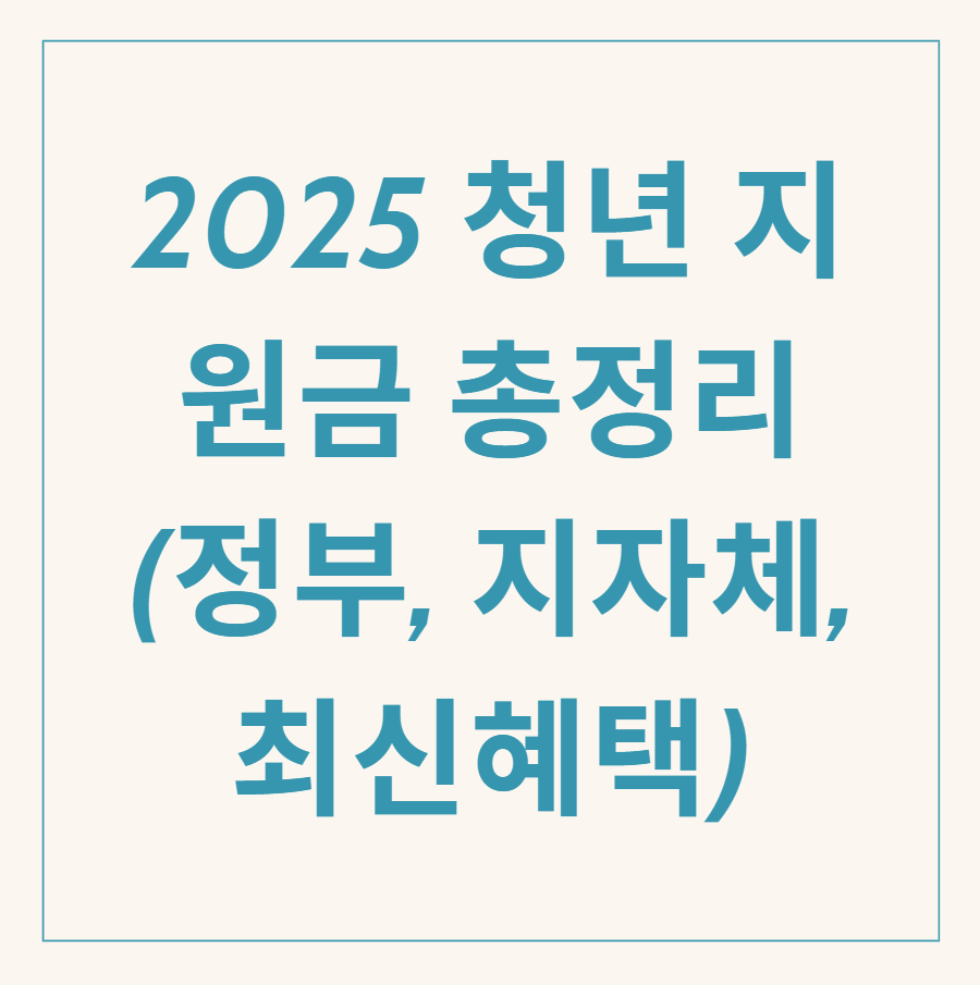 2025 청년 지원금 관련 이미지