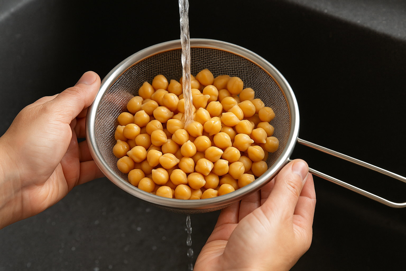 병아리콩 세척 사진