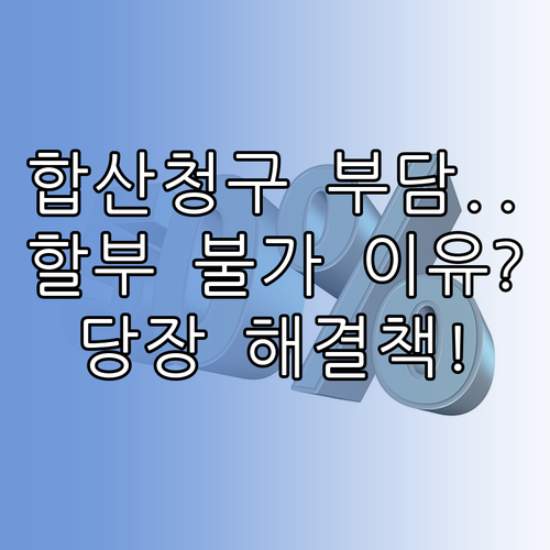 신한카드 후불교통 대금 합산 청구 부..