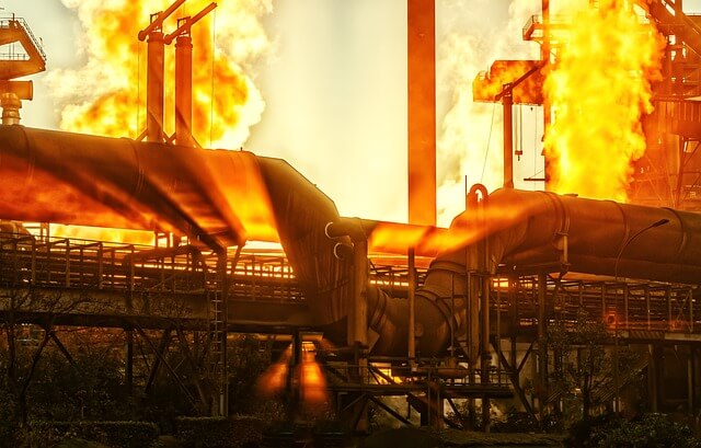 포스코 포항 제철소에서 화재