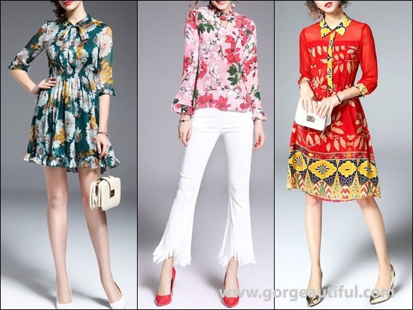 플로럴 패턴의 드레스나 블라우스