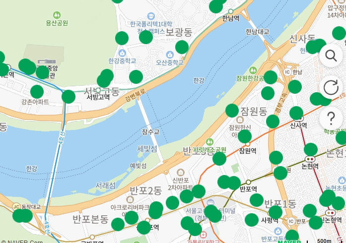 따릉이 정류장