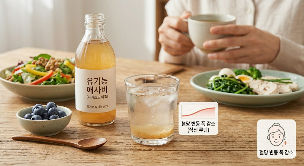 애사비(애플 사이더 비네거)와 혈당 : 동안 외모를 만드는 식전 1분 루틴