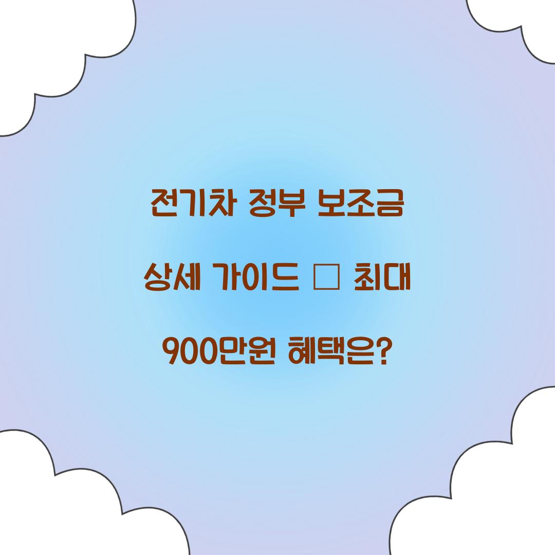 전기차 정부 보조금