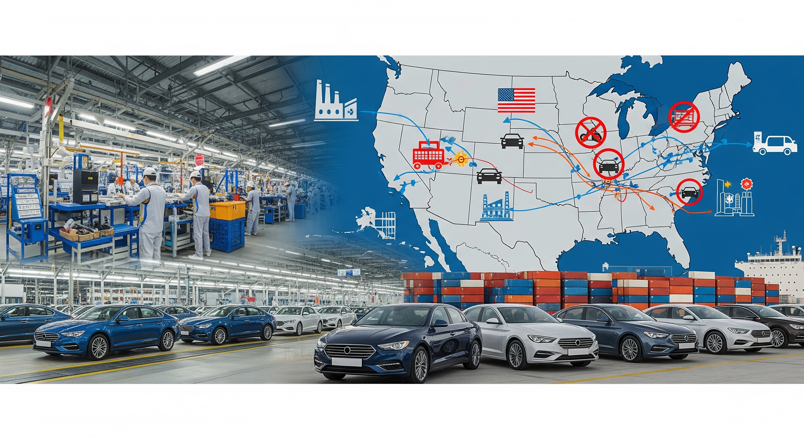 "자동차 업계, 대미 수출의 갈림길에 서다"에 대한 이미지입니다.