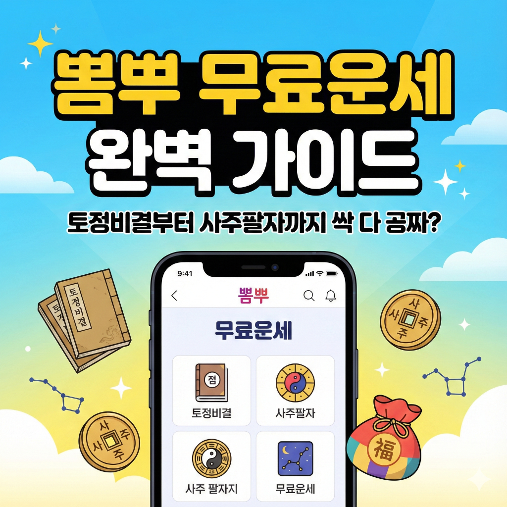 뽐뿌 무료운세 완벽 가이드! 토정비결부터 사주팔자까지 싹 다 공짜?