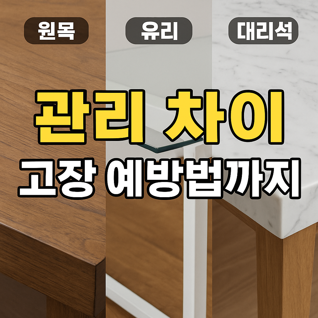 원목&middot;유리&middot;대리석 테이블 관리