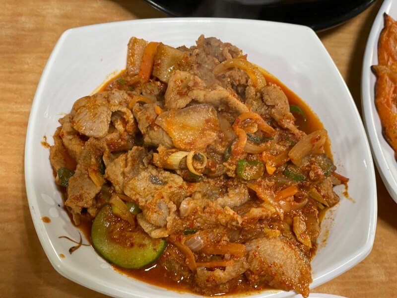 홍천 알파카월드 한식 맛집 숲속두부마을 - 제육볶음