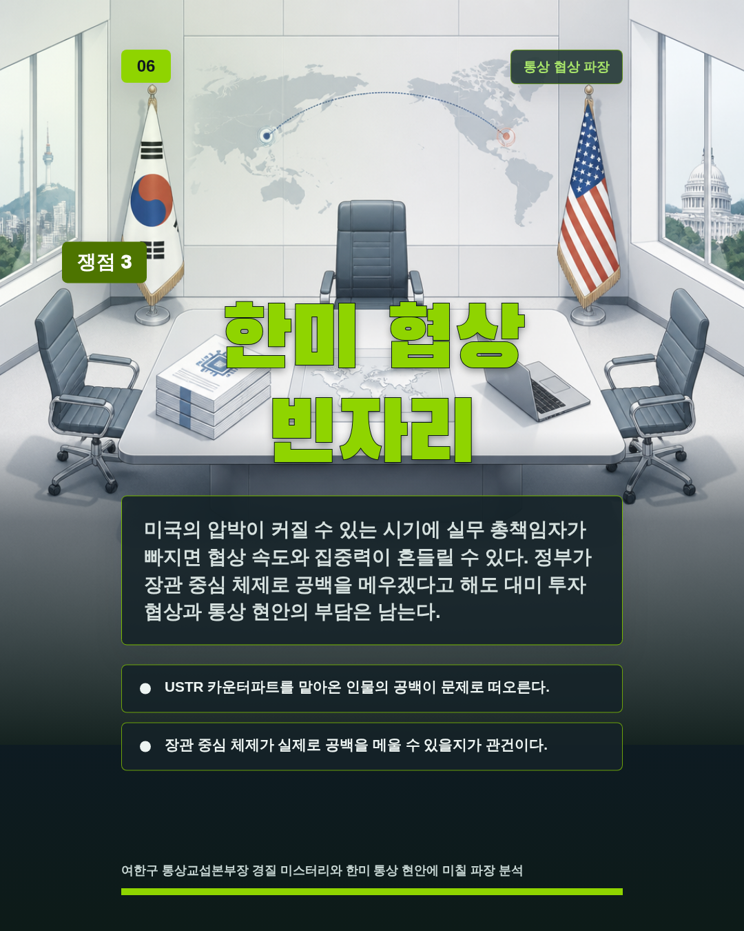 한미 협상 빈자리