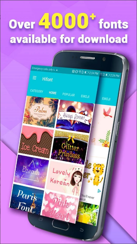 HiFont, 글꼴 및 배경화면, 갤럭시 글꼴을 쉽게 바꾸고 개성 넘치는 나만의 휴대폰 만들기