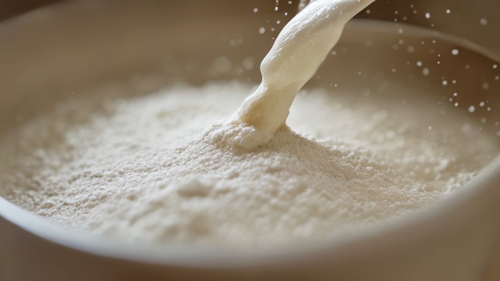 믹스커피속 프림을 시각적으로 만든 이미지