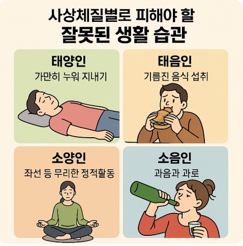 체질별 잘못된 생활 습관