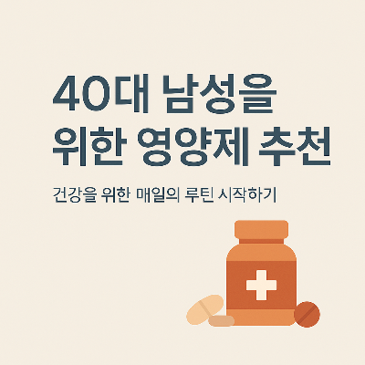 40대 남성 영양제 추천