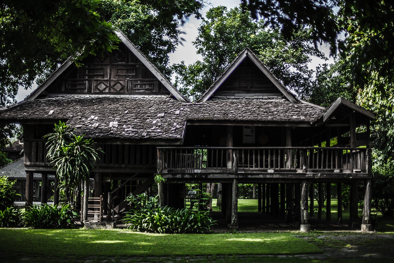 태국 북부 목조 주택