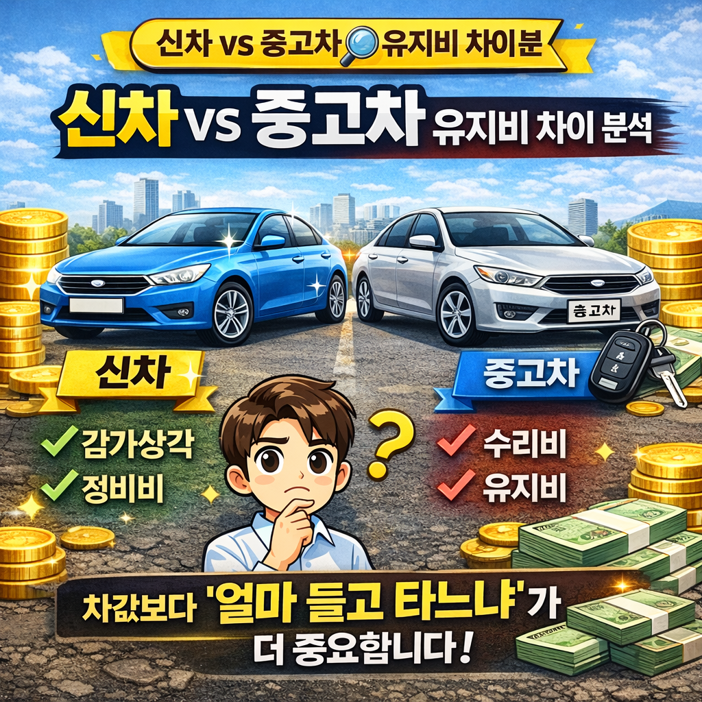 신차 vs 중고차 유지비 차이 분석