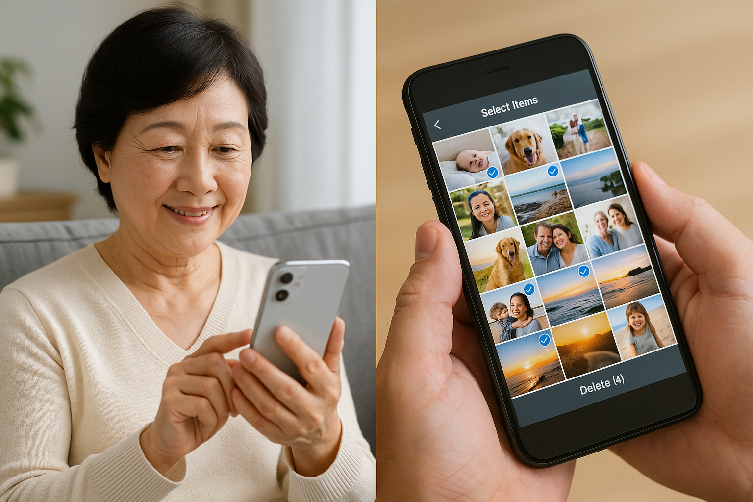 중장년층 스마트폰 사진 정리 방법