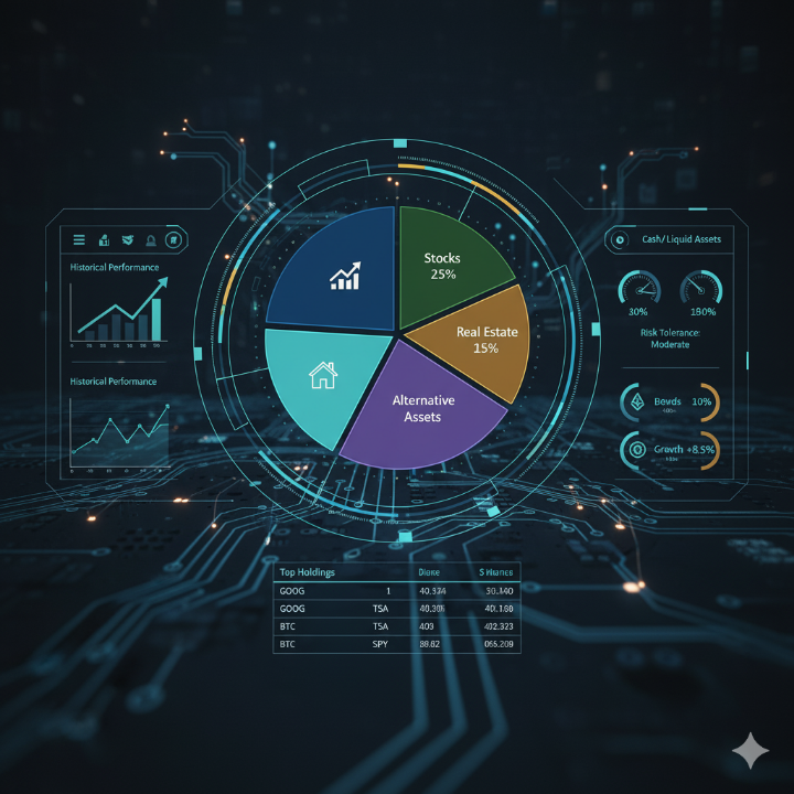 투자 포트폴리오를 구성하는 이미지