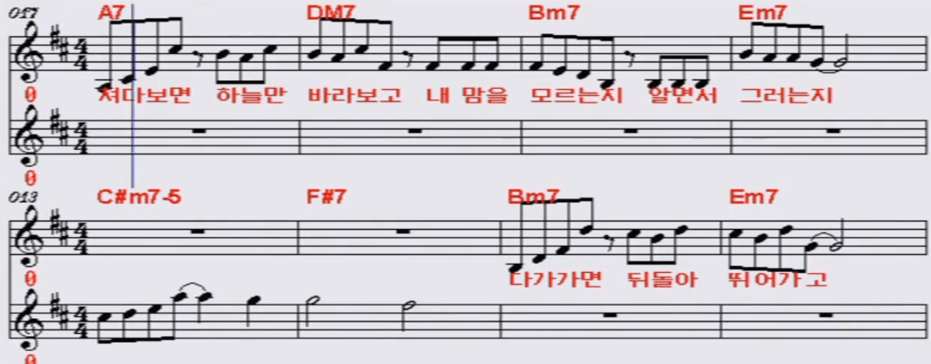 이하이(조덕배) 그대 내맘에 들어오면은 악보