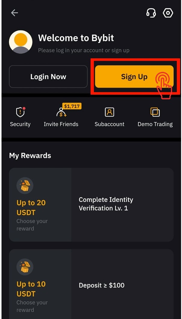 바이비트 회원가입