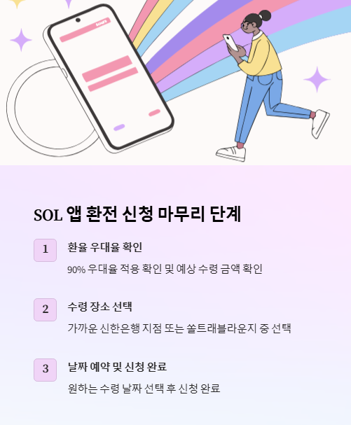 솔 앱 환전 신청 마무리 단계