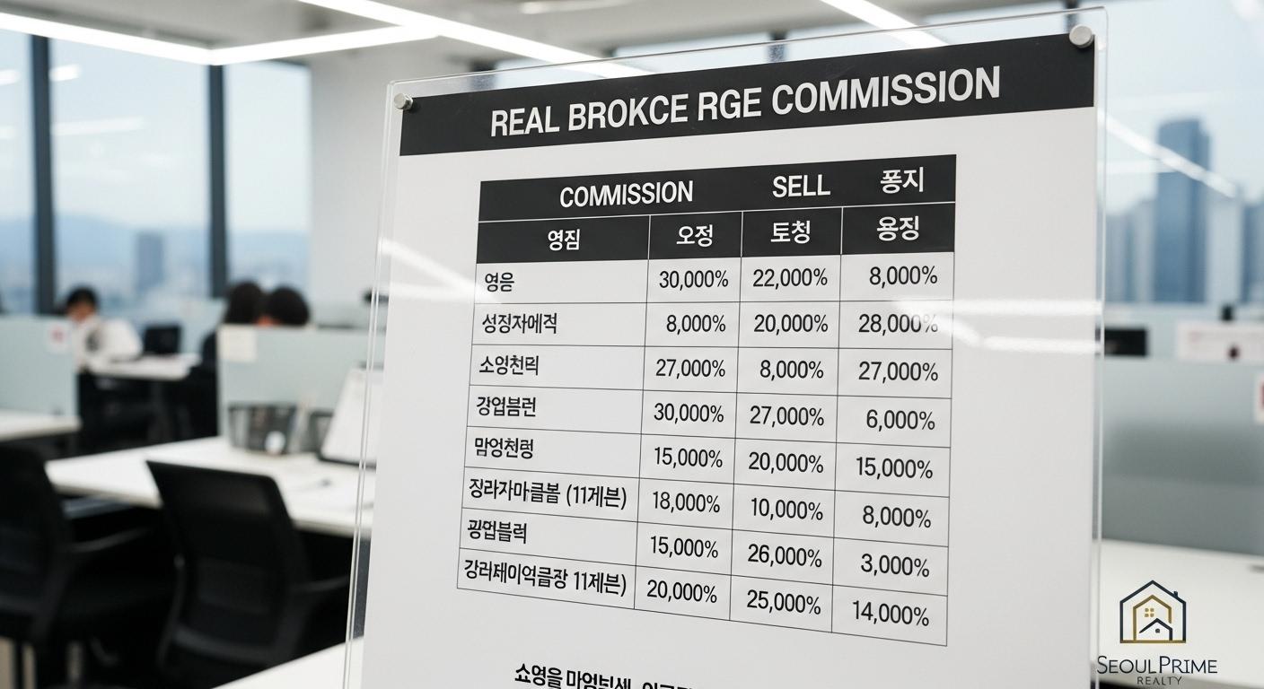 서울 부동산 중개수수료율표