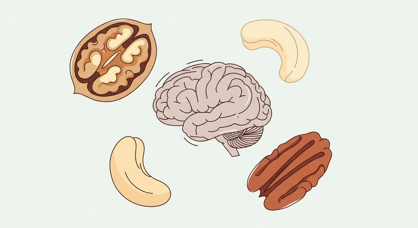 뇌 건강 견과류 비교 (호두, 캐슈넛, 피칸)