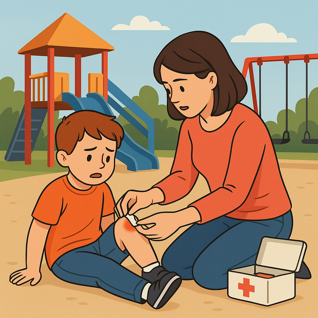 놀이터에서 아이가 다쳤을 때 올바른 응급처치 방법