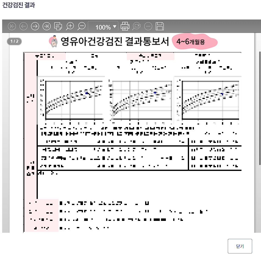 영유아 건강 검진 결과서