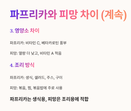 파프리카와 피망&amp;#44; 뭐가 다를까? : 영양소&amp;#44; 조리방식