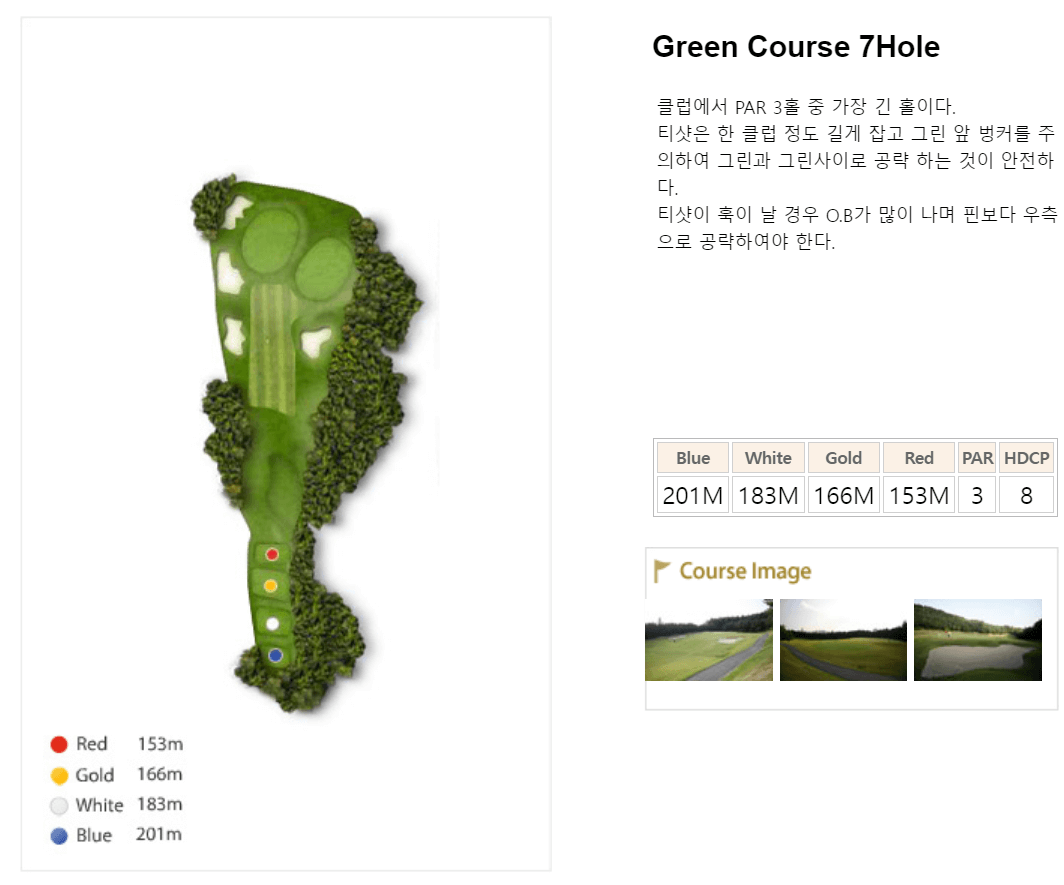 한성 CC 코스 공략도 25