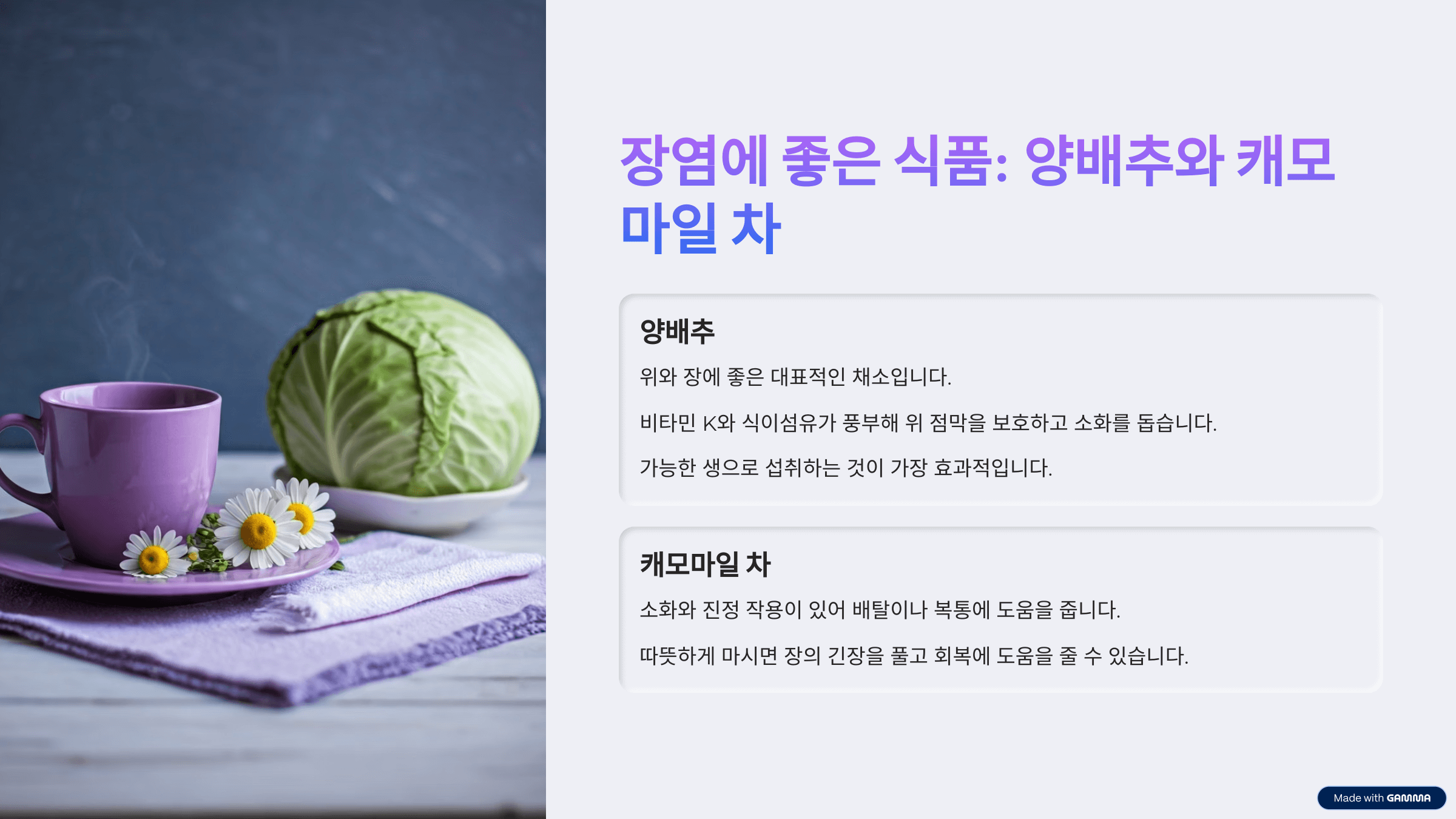 장염에 좋은 음식